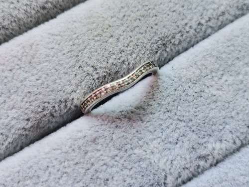 *R1 Auction* Silver Half Eternity Ring