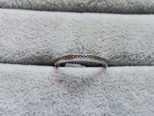 *R1 Auction* Silver Half Eternity Ring