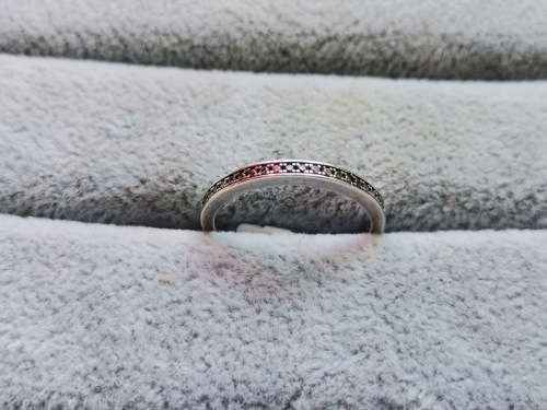 *R1 Auction* Silver Half Eternity Ring