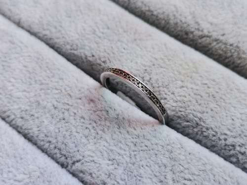 *R1 Auction* Silver Half Eternity Ring