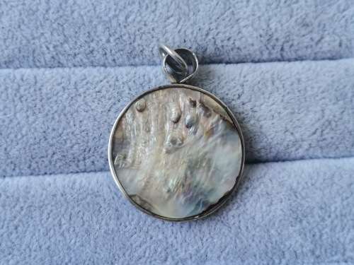 Discount!! Silver Abalone Pendant