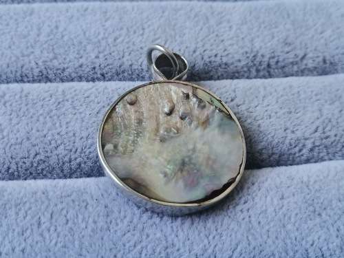 Discount!! Silver Abalone Pendant