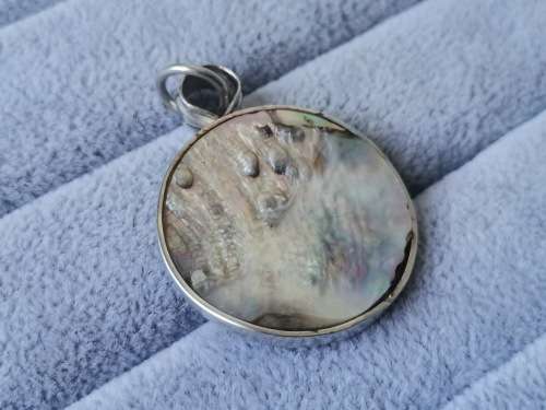 Discount!! Silver Abalone Pendant