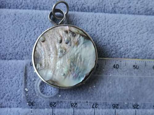 Discount!! Silver Abalone Pendant