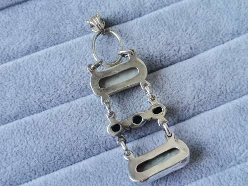 Discount!! Unique Silver Pearl and Amethyst Pendant