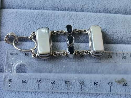 Discount!! Unique Silver Pearl and Amethyst Pendant