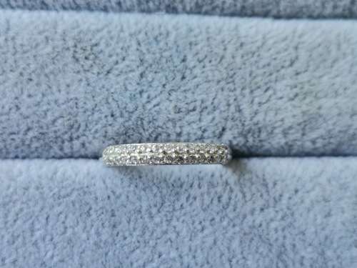 Discount!! Silver Half Eternity Ring