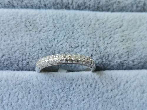 Discount!! Silver Half Eternity Ring