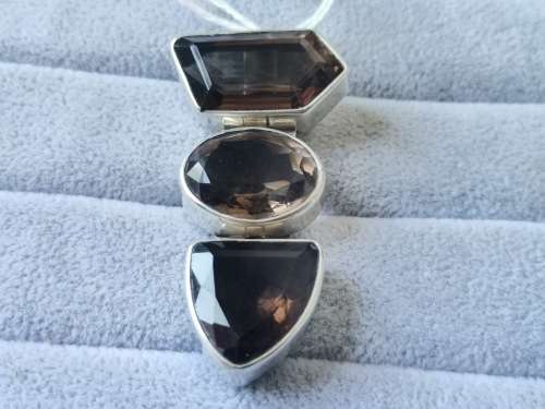 Discount!! Silver Smokey Quartz Pendant
