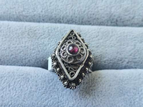 Discount!! Adjustable Vintage Silver Poison Ring