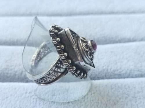 Discount!! Adjustable Vintage Silver Poison Ring