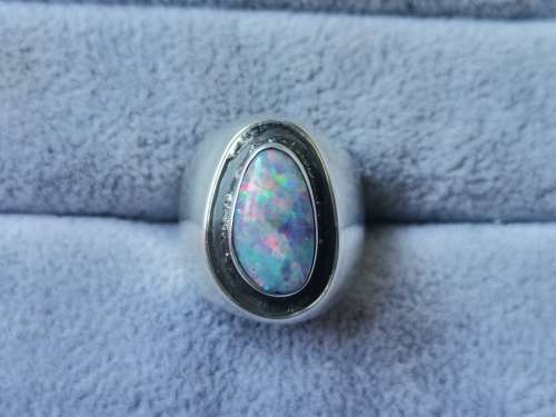 Silver Opal Ring