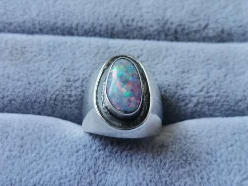 Silver Opal Ring