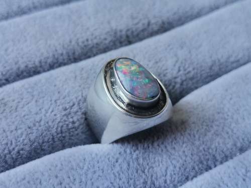 Silver Opal Ring