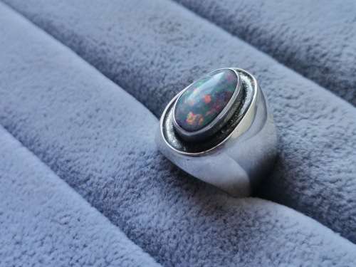 Silver Opal Ring