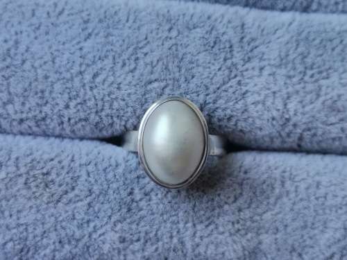 Silver Pearl Ring