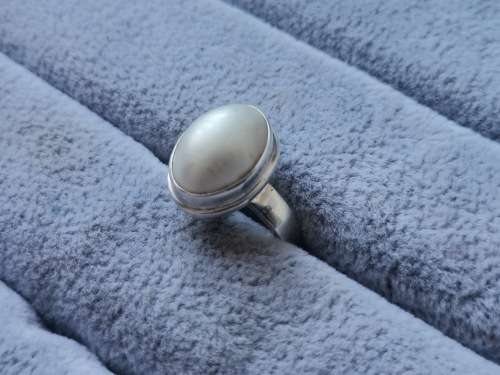 Silver Pearl Ring