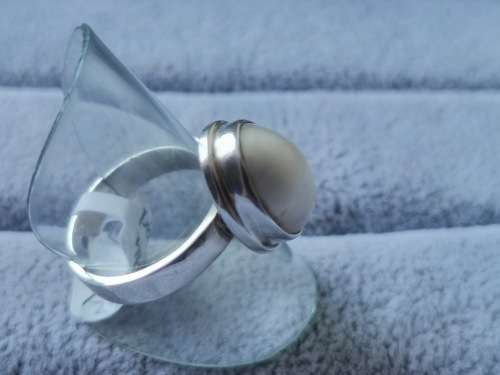 Silver Pearl Ring
