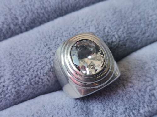 Discount!! Silver Solitaire Ring