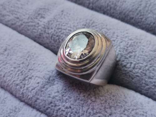 Discount!! Silver Solitaire Ring