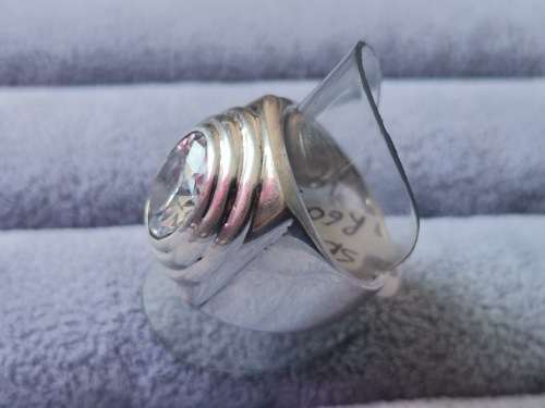 Discount!! Silver Solitaire Ring