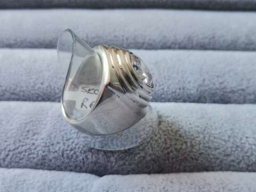 Discount!! Silver Solitaire Ring