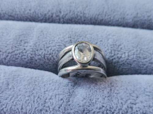 Discount!! Silver Solitaire Ring