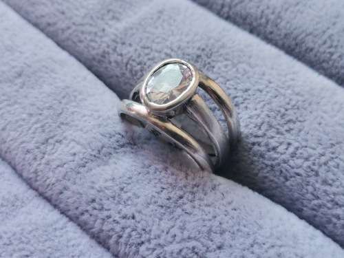 Discount!! Silver Solitaire Ring