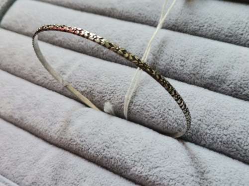 Patterned Silver Bangle