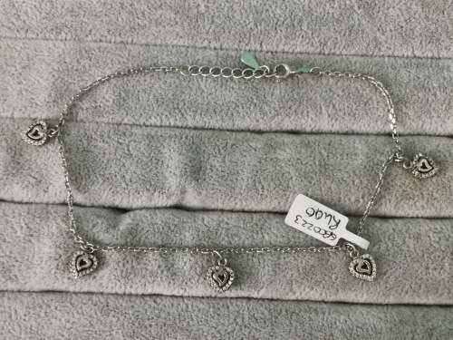 Silver Hearts Anklet