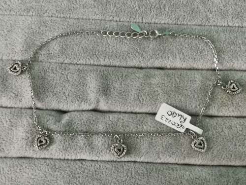 Silver Hearts Anklet