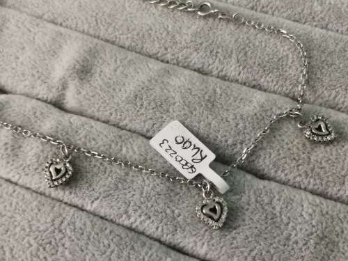 Silver Hearts Anklet