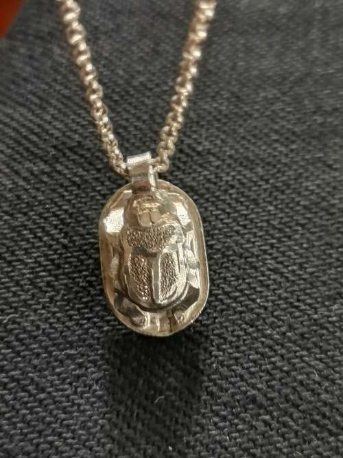 DISCOUNT!!! Silver Scarab Necklace