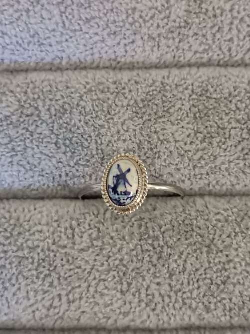 Silver Delft Ring