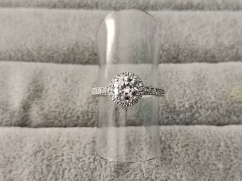 9ct White Gold Halo Ring