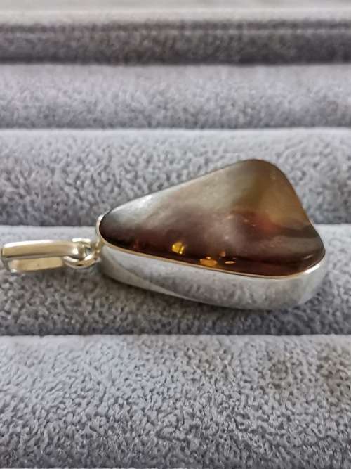 DISCOUNT!!! Silver Amber Pendant
