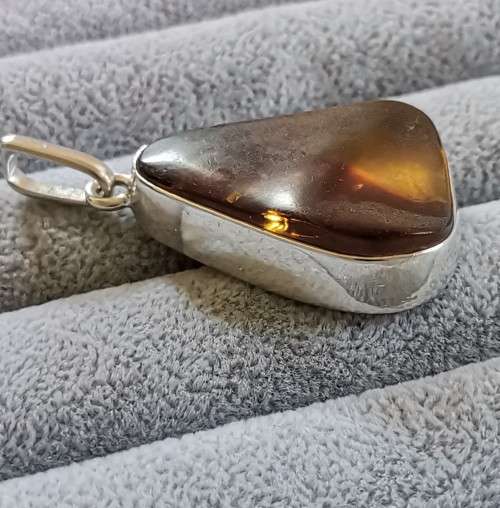 DISCOUNT!!! Silver Amber Pendant