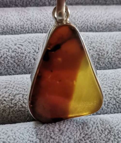 DISCOUNT!!! Silver Amber Pendant