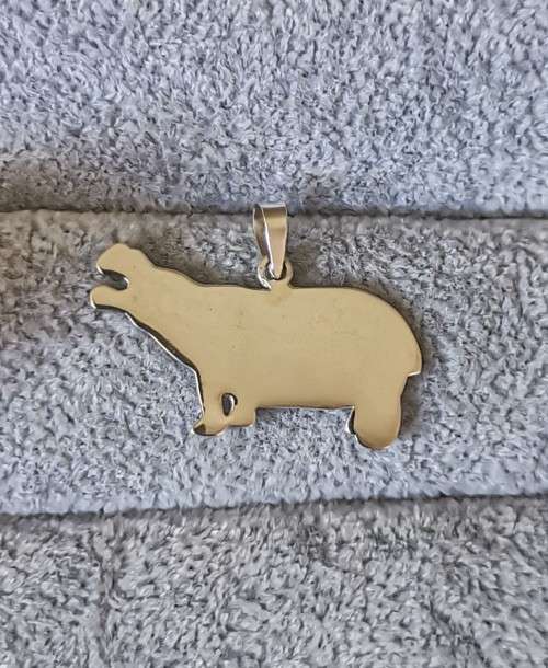 DISCOUNT!!! Silver Hippo Pendant