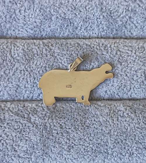 DISCOUNT!!! Silver Hippo Pendant