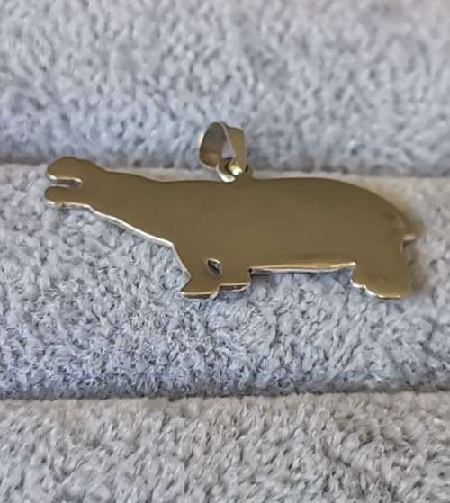 DISCOUNT!!! Silver Hippo Pendant
