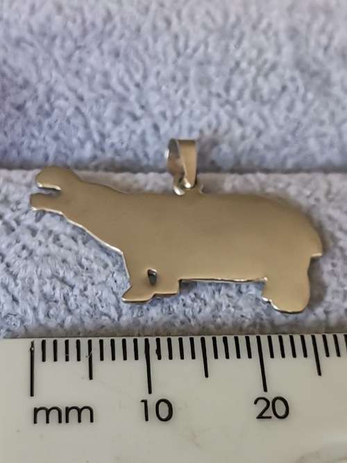 DISCOUNT!!! Silver Hippo Pendant