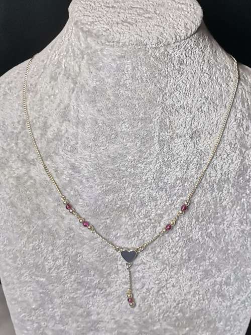 Cute Silver Heart Necklace