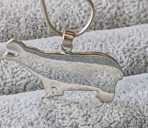 DISCOUNT!!! Silver Hippo Pendant