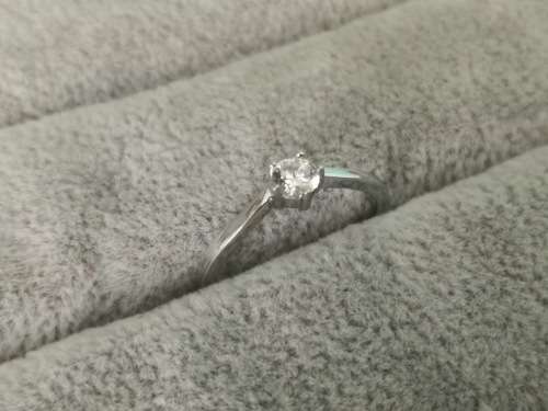 DISCOUNT!!! Silver Solitaire Ring