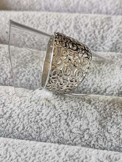 Detailed Silver Ring