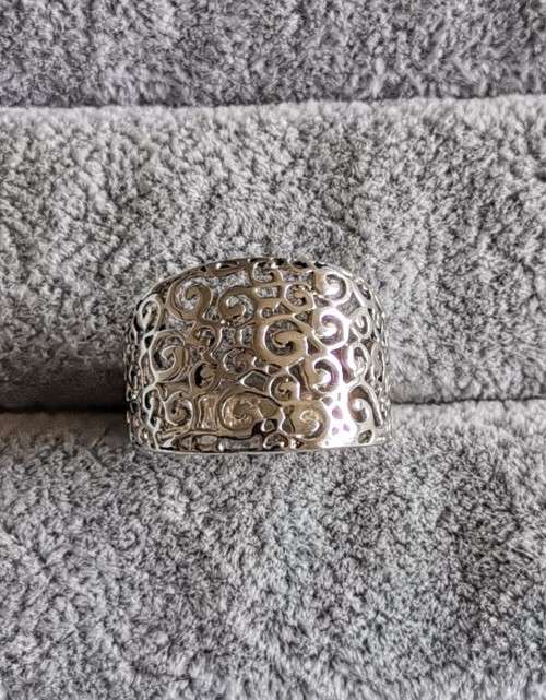 Detailed Silver Ring