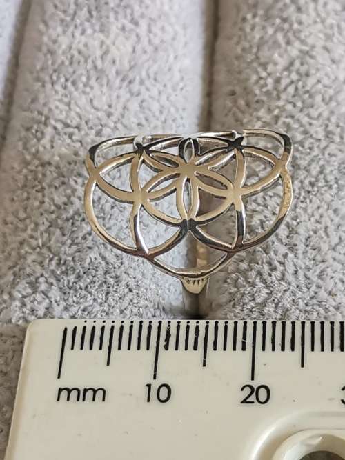 DISCOUNT!!! Silver Flower of Life Ring