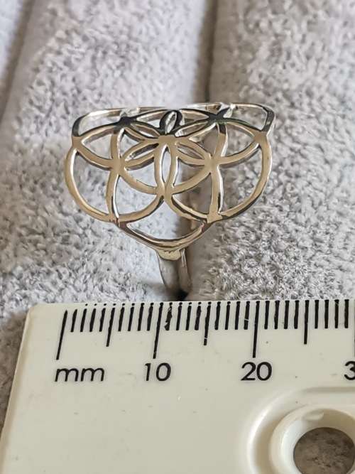 DISCOUNT!!! Silver Flower Of Life Ring