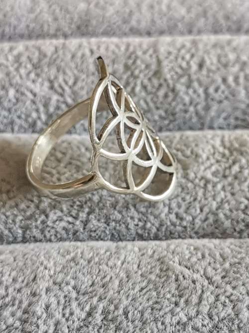 Silver Flower of Life Ring